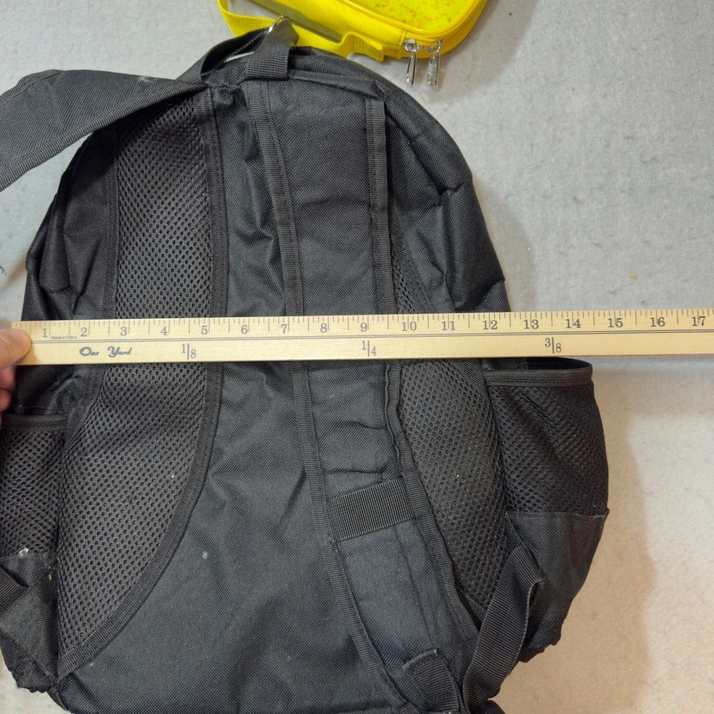 Pokemon Pikachu Backpack and Matching Lunch Pouch Set Yellow Black‎ Anime Bag